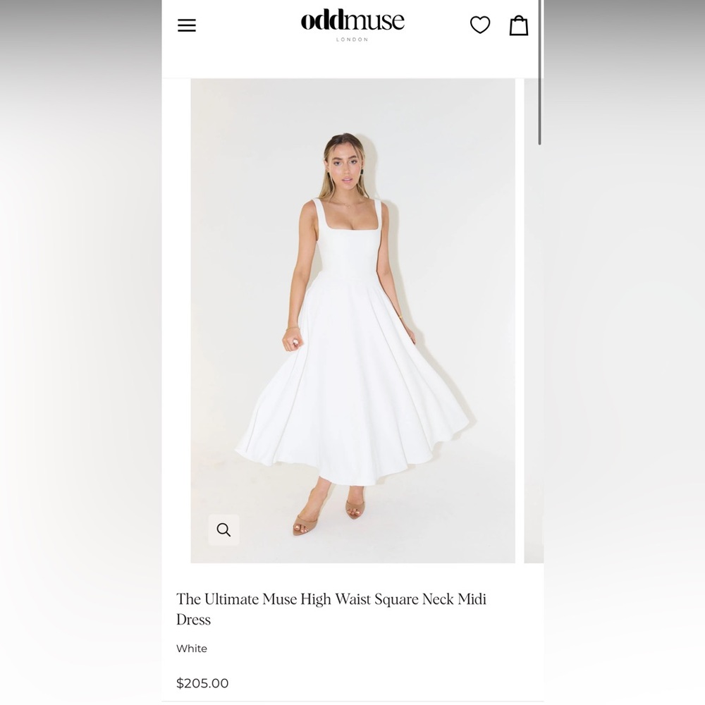 The Ultimate Muse High Waist Square Neck Midi Dress